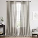 Silver Grey Linen Curtains 120 Inch Extra