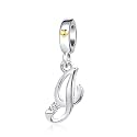 Silver Initial A-Z Letter Charm Compatible Pandora Charm Bracelets for Women Jewelry