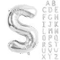 Silver Letter Balloons 40 Inch Large Alphabet Balloon Letter S
