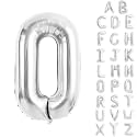 Silver Letter Balloons 40 Inch Large Alphabet Balloon Letter O