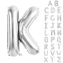 Silver Letter Balloons 40 Inch Large Alphabet Balloon Letter K