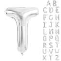 Silver Letter Balloons 40 Inch Large Alphabet Balloon Letter T