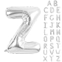 Silver Letter Balloons 40 Inch Large Alphabet Balloon Letter Z