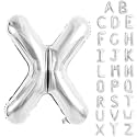 Silver Letter Balloons 40 Inch Large Alphabet Balloon Letter X