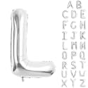 Silver Letter Balloons 40 Inch Large Alphabet Balloon Letter L