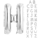 Silver Letter Balloons 40 Inch Large Alphabet Balloon Letter H