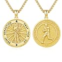 Silver Patron Saint Pendant Necklace fot Women Men with Jewelry Box