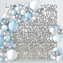 Silver Sequin Backdrop 6ftx6ft Shimmer Wall Panels Glitter Party Photo Decorations for Wedding Bridal Shower Birthday Graduation Background