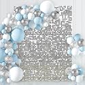 Silver Sequin Wall Backdrop Panels 3ftx6ft Glitter Shimmer Wall Backdrop Photo Background for Birthday Anniversary Wedding Graduation Bachelorette Party Decoration