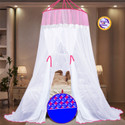 SILVER SHINE Adults Washable ceiling hanging Net for Double Bed Polyester Mosquito Net Polyester Washable Adults Mosquito Net