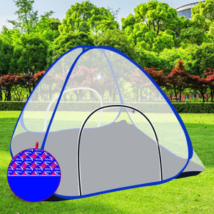 silver shine double bed mosquito net with base foldable polysterzipper entry polyester washable adults mosquito net wb base tent