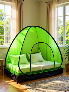 silver shine double bed mosquito net with base foldable polysterzipper entry polyester washable adults mosquito net