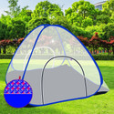 SILVER SHINE Double Bed Mosquito Net with Base Foldable Polyster|Zipper Entry Polyester Washable Adults Mosquito Net (WB BASE, Tent)