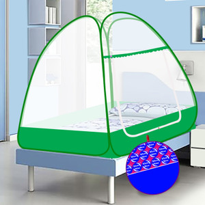 silver shine extra mosquito protection single bed foldable washable mosquito net polyester washable adults mosquito net