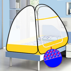 silver shine extra mosquito protection single bed foldable washable mosquito net polyester washable adults mosquito net