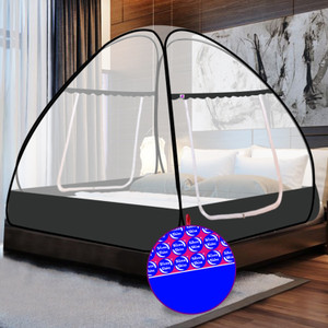 silver shine extra mosquito protection double bed foldable washable mosquito net polyester washable adults mosquito net