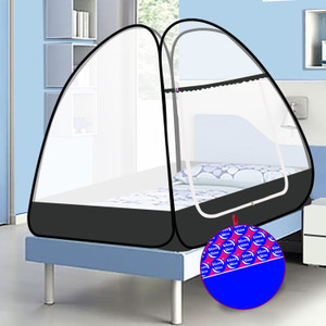 silver shine extra mosquito protection single bed foldable washable mosquito net polyester washable adults mosquito net