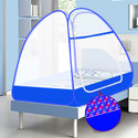 SILVER SHINE Extra Mosquito Protection SINGLE BED Foldable Washable Mosquito Net Polyester Washable Adults Mosquito Net