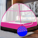 SILVER SHINE Extra Mosquito Protection DOUBLE BED Foldable Washable Mosquito Net Polyester Washable Adults Mosquito Net