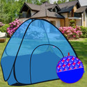 SILVER SHINE Foldable Double Bed Tent Mosquito Net Polyester Washable Adults Mosquito Net (Sky Blue, Tent)