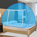 SILVER SHINE King Size Sky Blue Foldable Double Bed Polyester Washable Adults Mosquito Net (Sky Blue, Tent)