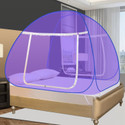 SILVER SHINE King Size Purple Foldable Double Bed Polyester Washable Adults Mosquito Net