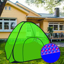 SILVER SHINE Polyester Adults Washable Foldable for Double Bed With Base Mosquito Net Polyester Washable Adults Mosquito Net