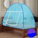 SILVER SHINE Polyester Adults Washable Foldable for Mosquito Protection Single Bed Polyester Washable Adults Mosquito Net