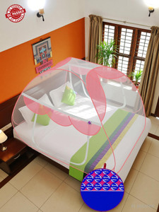 silver shine white net pink jul  pink patti design double bed polyester washable adults mosquito net