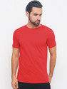 Silver Swan Solid Men Round Neck Red