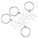 SIlver Valley Four Set Puzzle Keychain Customised Personolised Name Keyring Stylish Couple Gift for Girlfriend Boyfriend Available in Four Colors