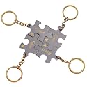 SIlver Valley Four Set Puzzle Keychain Customised Personolised Name Keyring Stylish Couple Gift for Girlfriend Boyfriend Available in Four Colors
