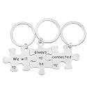 SIlver Valley three Set Puzzle Keychain Customised Personolised Name Keyring Stylish Couple Gift for Girlfriend Boyfriend Available in Four Colors