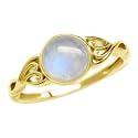 Silvershake 7MM Genuine Round Shape Gemstones White Gold Plated or Yellow Gold Plated 925 Sterling Silver Victorian Style Solitaire Ring Jewelry for Women