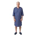 Silverts Men's Adaptive Open Back Hospital Gown, Assisted Dressing Apparel