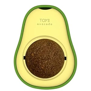 silvervine gall fruit catnip wall toy rotatable cat wall treatschew toys edible cat licking toy avocado shape