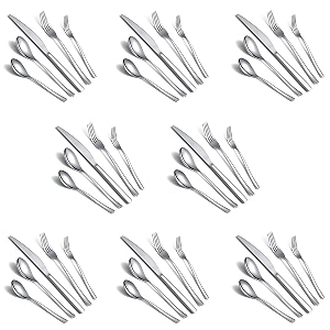 silverware set 40 pieces stainless steel flatware set mirror polish cutlery set utensil sets service set for 8 silver
