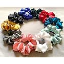 SILVR BEAR Premium Satin Scrunchies SAME 10 COLORS AS PIC, Anti-Hair-Breakage, Hair Ties, Scrunchies Set for Girls, Women, Best gift for Sister, Friend, Mom (Exotic Shades)