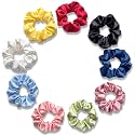 Silvr Bear Luxury Satin Scrunchies Set for Women, Girls | Anti-Hair-Breakage Hair Ties