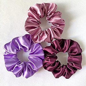 silvr bear luxury satin scrunchies hair ties scrunchies set for girls women best gift for sister friend mom designer edition