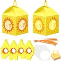 Simgoing 12 Sets Sun Lantern Crafts Kit with LED Lights