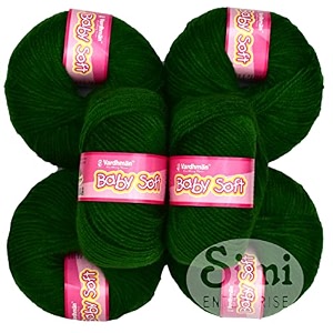 simi enterprise 100 acrylic wool leaf green 16 pc baby wool wool ball hand knitting woolart craft soft fingering crochet hook yarn needle knitting yarn threa x yab
