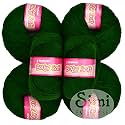 SIMI Enterprise 100% Acrylic Wool Leaf Green (16 pc) Baby Wool Wool Ball Hand Knitting Wool/Art Craft Soft Fingering Crochet Hook Yarn, Needle Knitting Yarn Threa X YAB