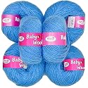 100% Acrylic Wool Rosewood (6 pc) Baby Wool Wool Ball Hand Knitting Wool/Art Craft Soft Fingering Crochet Hook Yarn, Needle Knitting Yarn Threa C DF
