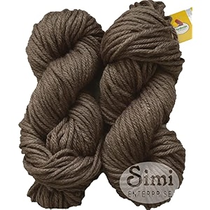 thick chunky wool brown 500 gm s-m best used with knitting needles crochet needles wool yarn for knitting by simi enterprise