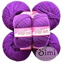 100% Acrylic Wool Purple (10 pc) Baby Wool Wool Ball Hand Knitting Wool/Art Craft Soft Fingering Crochet Hook Yarn, Needle Knitting Yarn Threa K LMC