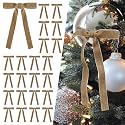 SIMISI RIBBON 24Pcs Christmas Velvet Ribbon Bows Decorations for Tree