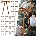 SIMISI RIBBON 24Pcs Christmas Velvet Ribbon Bows Decorations for Tree