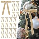 SIMISI RIBBON 24Pcs Christmas Velvet Ribbon Bows Decorations for Tree
