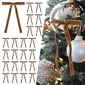 SIMISI RIBBON 24Pcs Christmas Velvet Ribbon Bows Decorations for Tree
